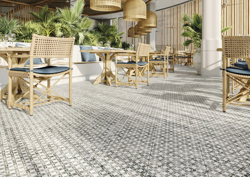 Carrelage effet ciment antidérapant- Fresco black 33x33 - 0.65 m²/colis