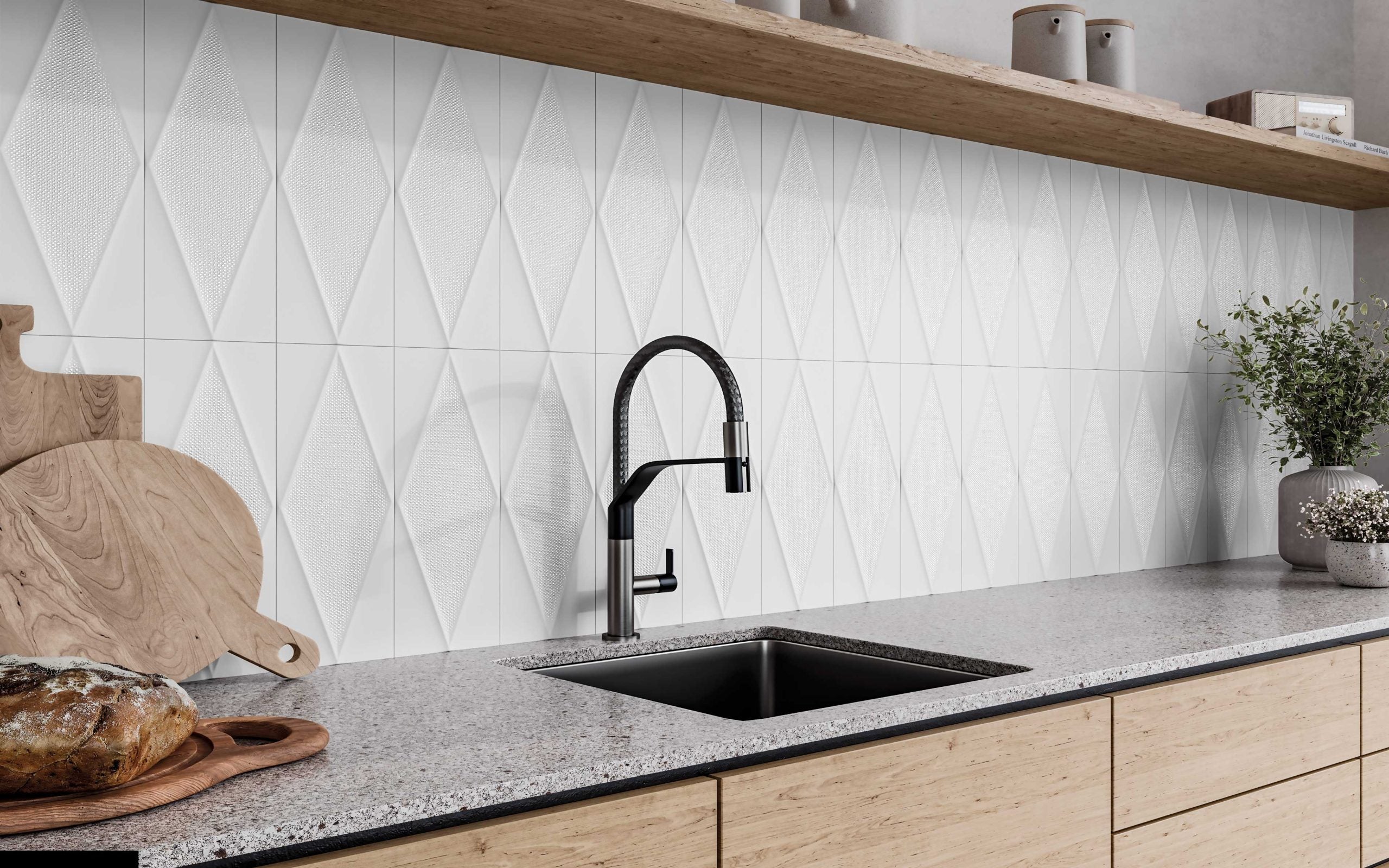 Jewel Deco White posé dans un projet d’aménagement