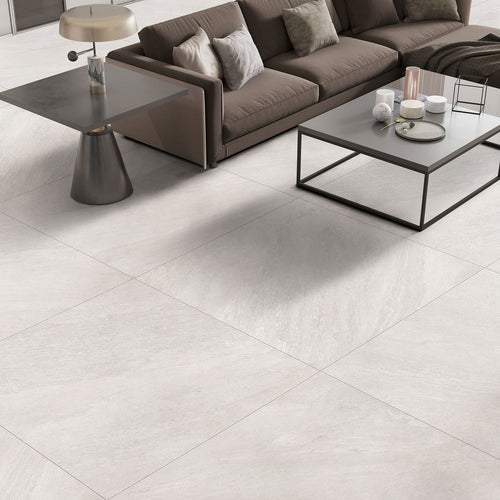 Carrelage effet pierre Nativa Bianco 61x61 cm