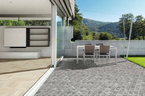 Carrelage écaille Scale Slate Grey 30,7x30,7 cm