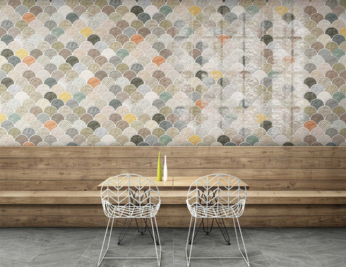 Carrelage écaille Scale Gloss Patchwork 30,7x30,7 cm