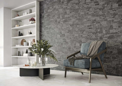 Carrelage effet parement - Stones charcoal 31x56 - 1.21 m²/colis