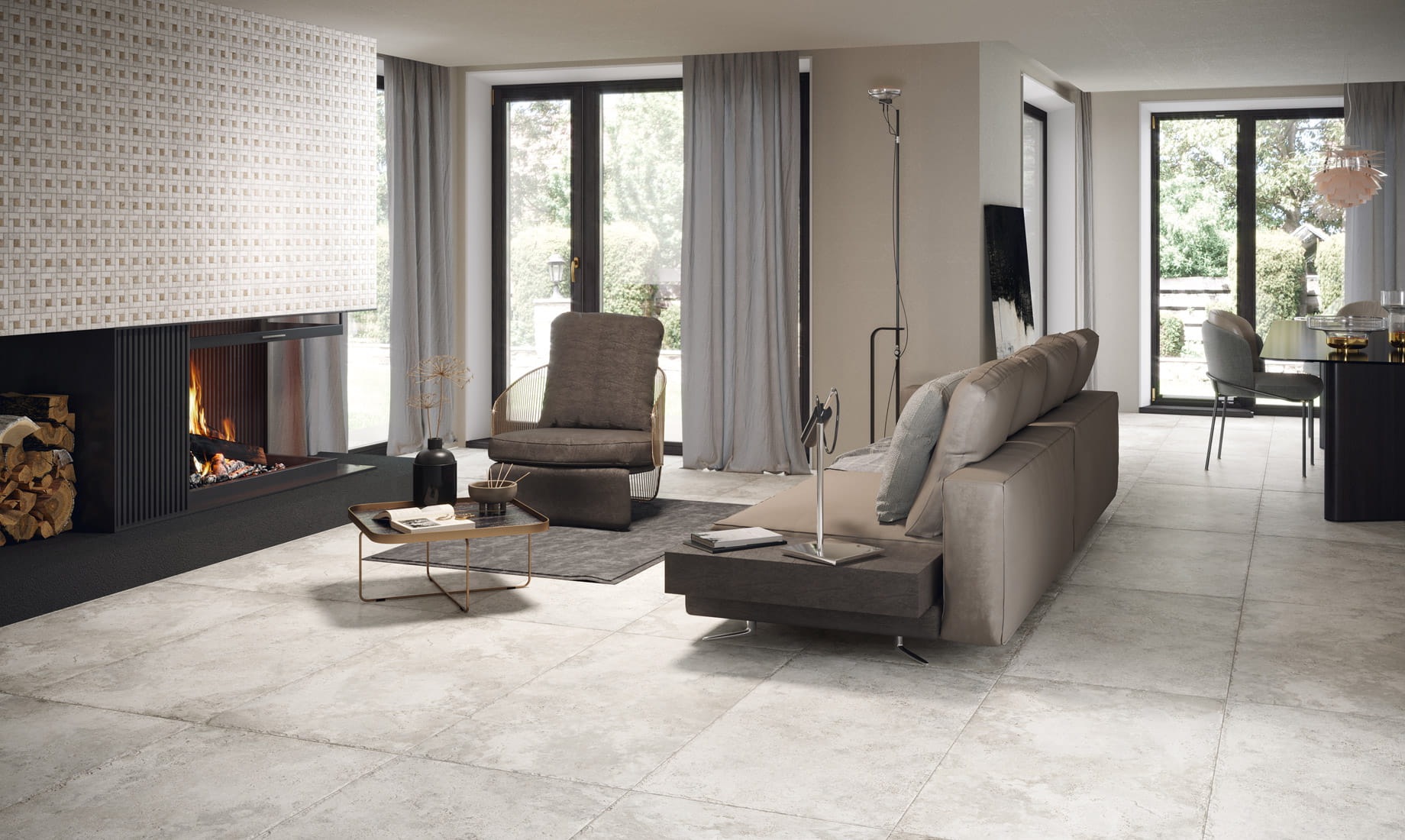 Carrelage imitation travertin - Aurum Candur 60x60 - 1.44 m²/colis