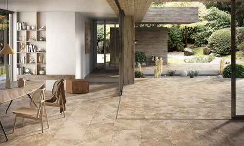 Carrelage imitation travertin - Aurum Nux 60x60 - 1.44 m²/colis