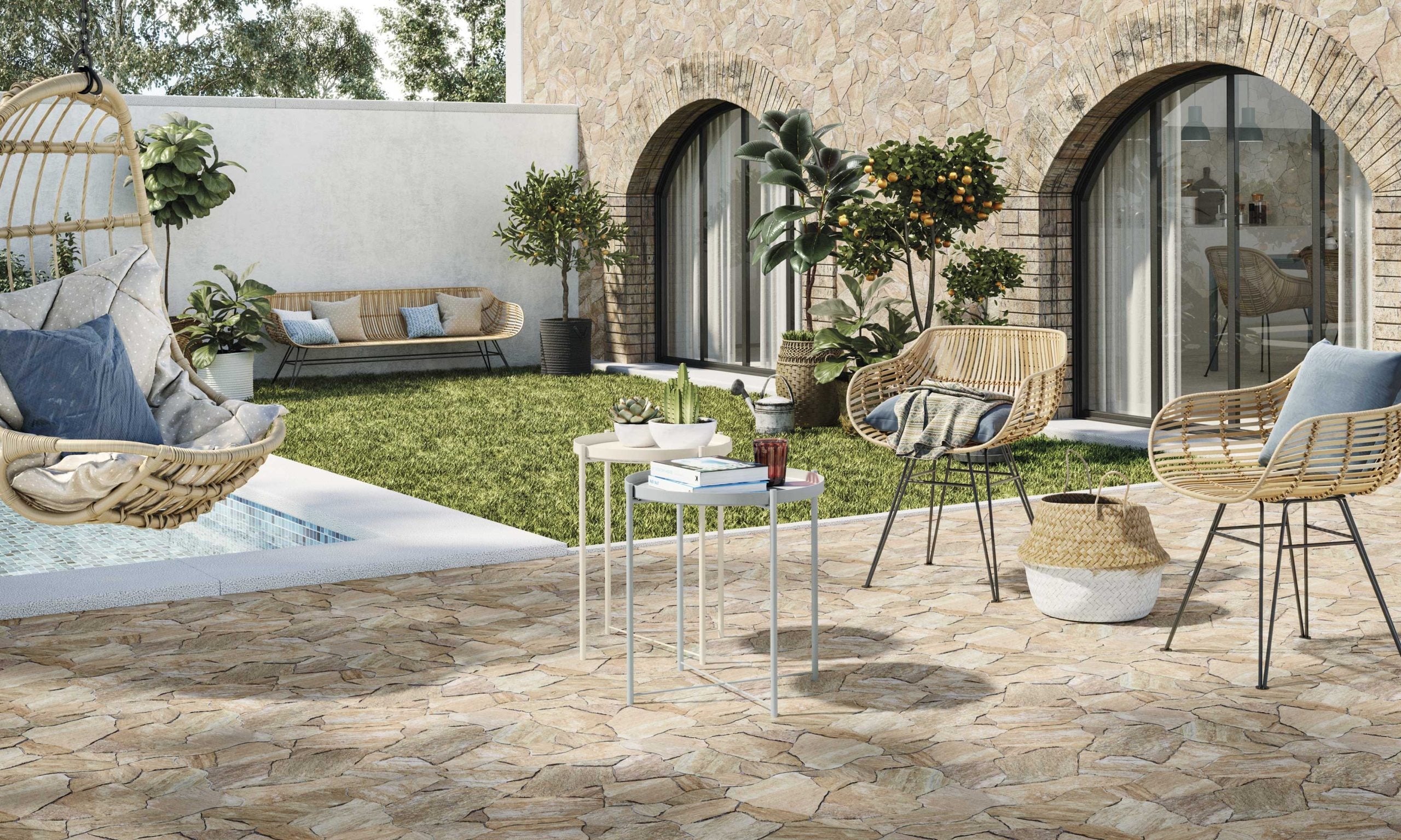 Deva Beige posé dans un projet d’aménagement