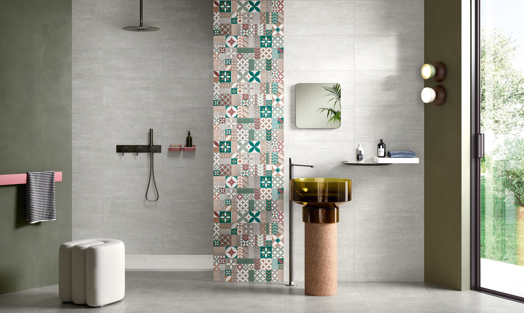 Carrelage minéral Foyer Lumiere 60x120 cm