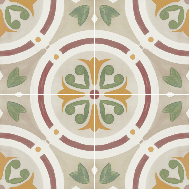 Carrelage carreau de ciment Amber Taupe 22x22 cm