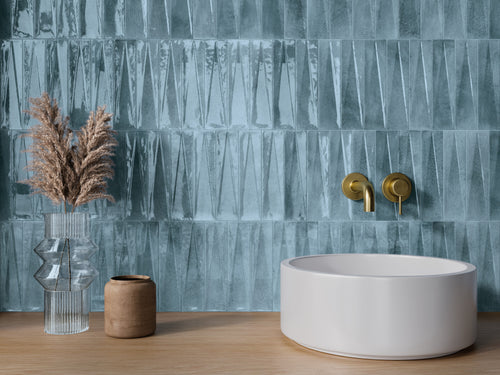 Faïence relief Bari Blue Decor 6x24,6 cm