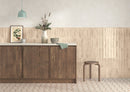 Carrelage mural Bari Brown brun chaud brillant 6x24,6 cm