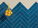 Faïence brillante Pasadena Blue 7,5x30 cm
