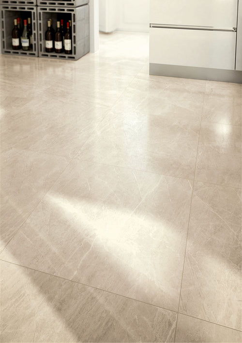 Carrelage effet marbre Athena Almond 122,2x122,2 cm