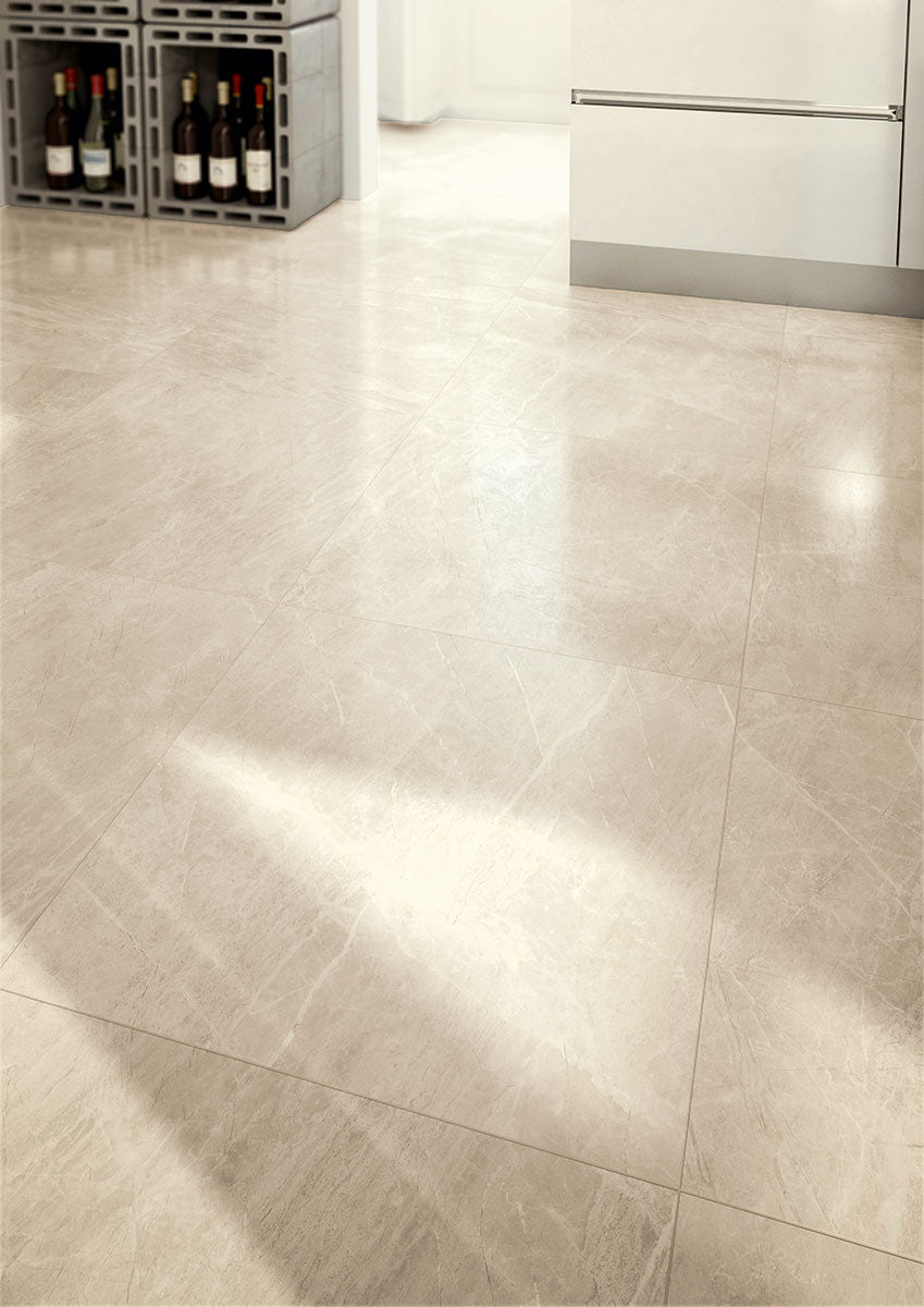 Carrelage effet marbre Athena Almond 122,2x122,2 cm