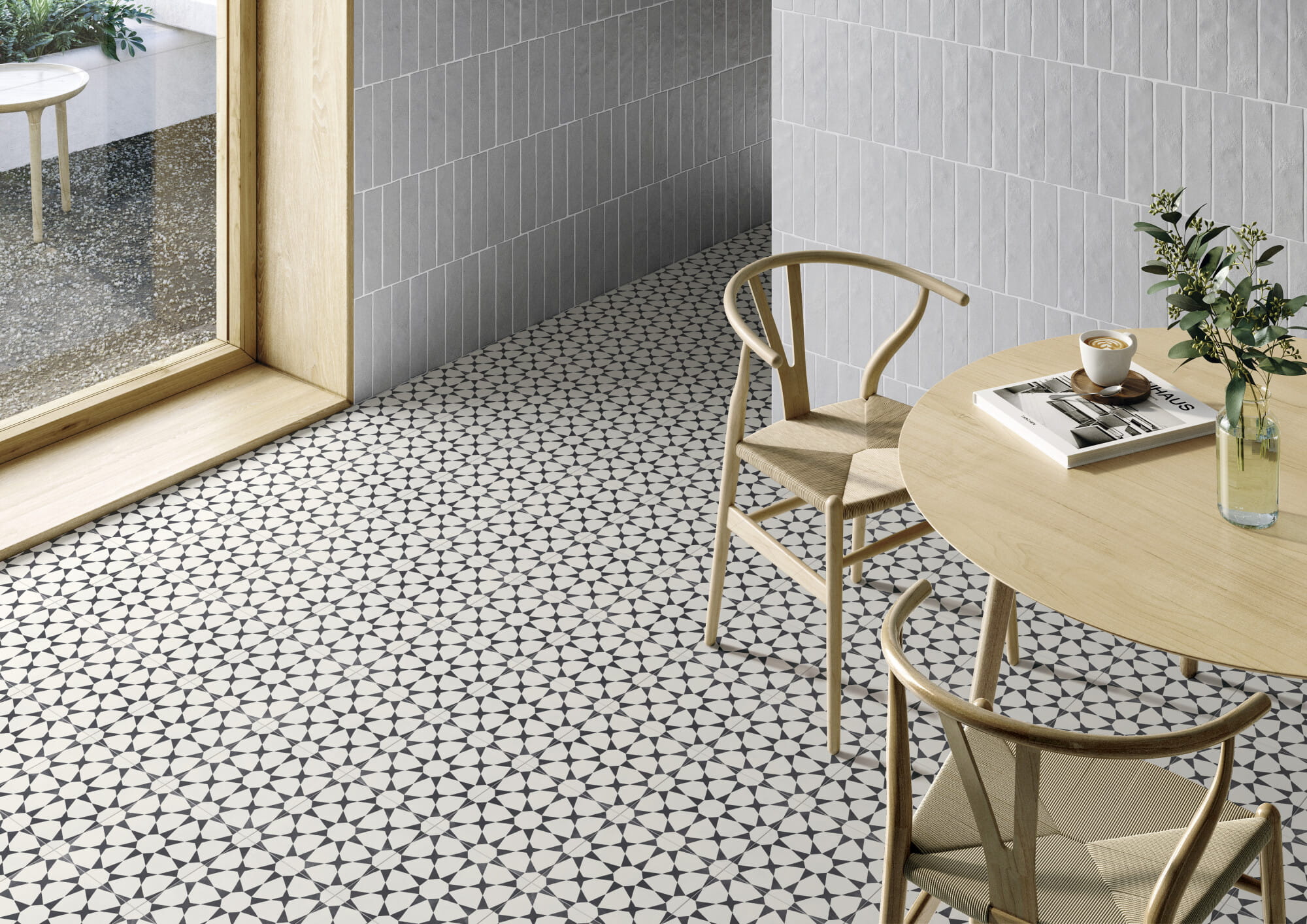 CUBAN WHITE ORNATE / 22,3x22,3 cm