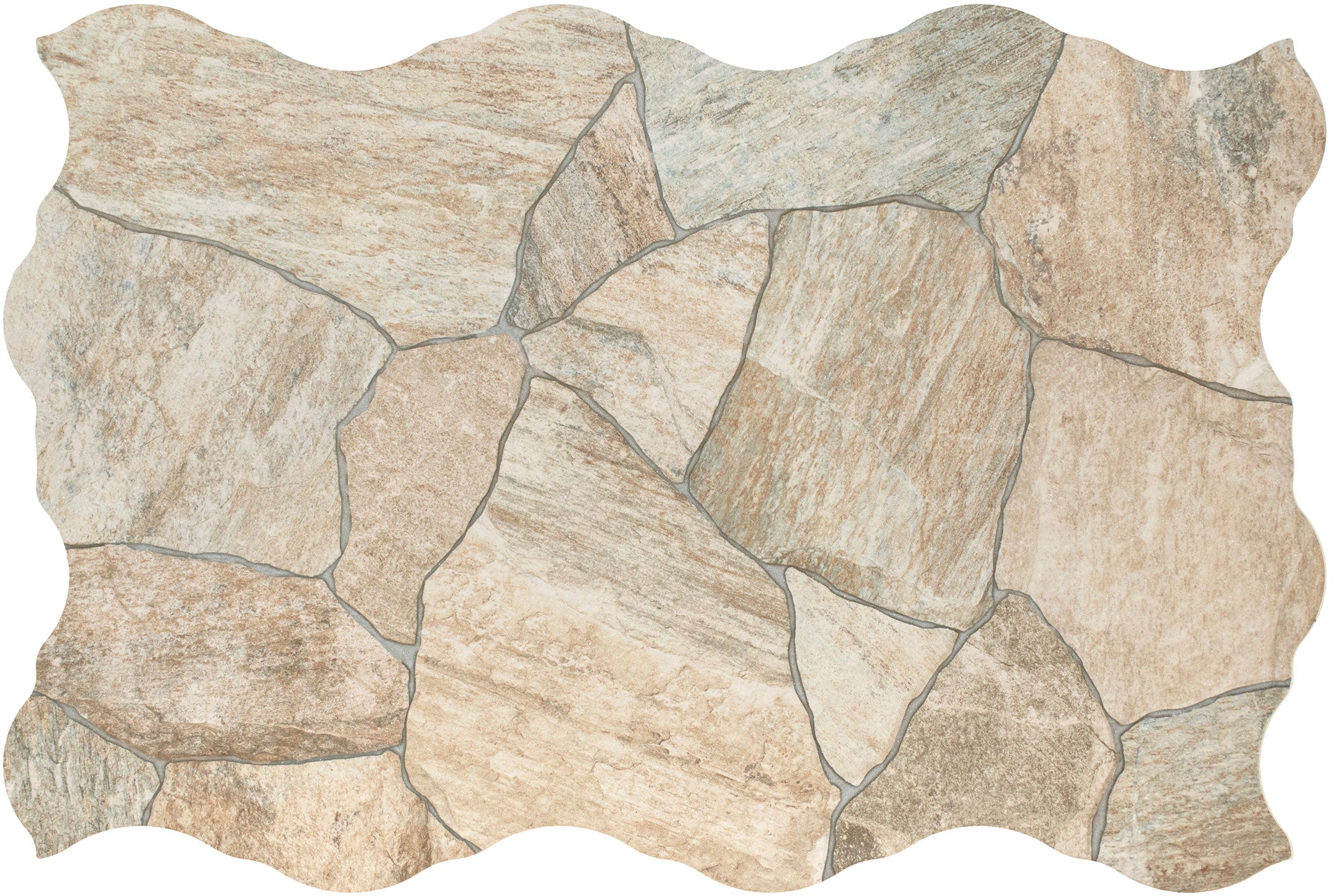 Carrelage effet pierre Deva Beige 44x66 cm