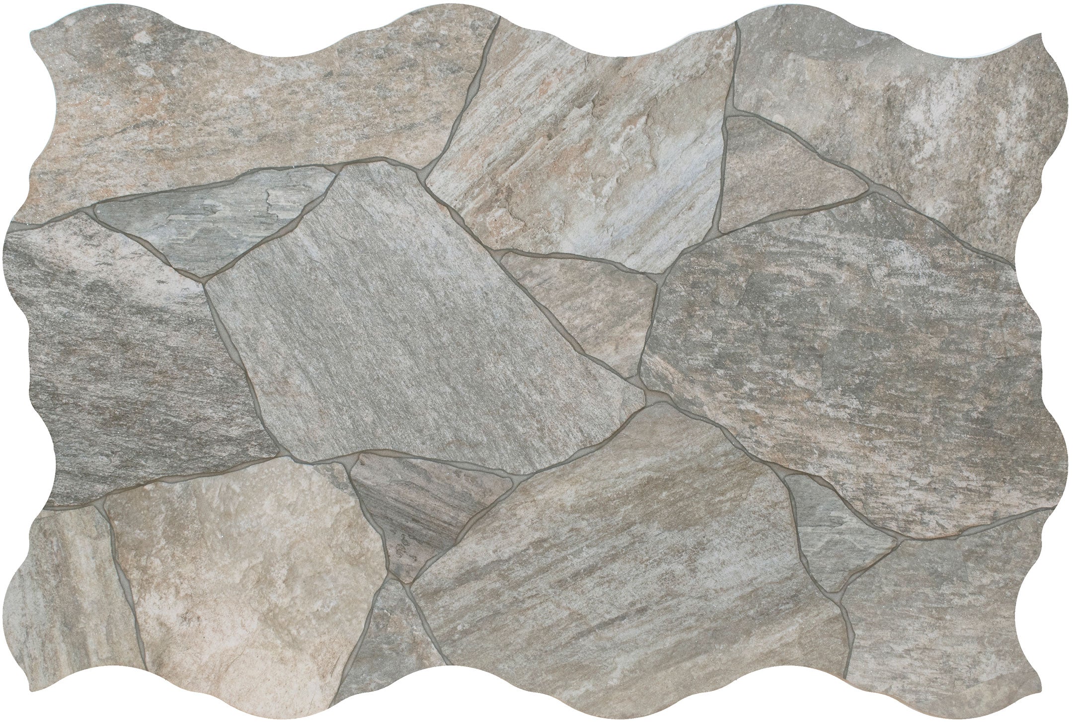 Carrelage effet pierre Deva Gris 44x66 cm