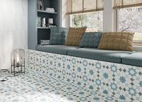 Carrelage imitation ciment DOHA BLUE STAR 22X22