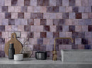 Faïence effet zellige Dyroy Aubergine 10x10 cm