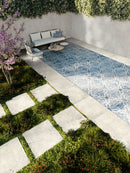 Terrasse en dalle Frühling Neutral 61x61 cm avec zone décorative