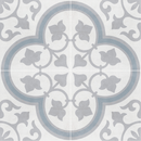 Carrelage effet ciment Havana Silver Ornate 22,3x22,3 cm