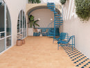 Carrelage décoratif Kora Clay décor Blue 22,3x22,3 cm