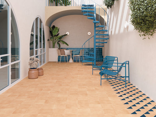 Carrelage effet terre cuite Kora Clay 22,3x22,3 cm