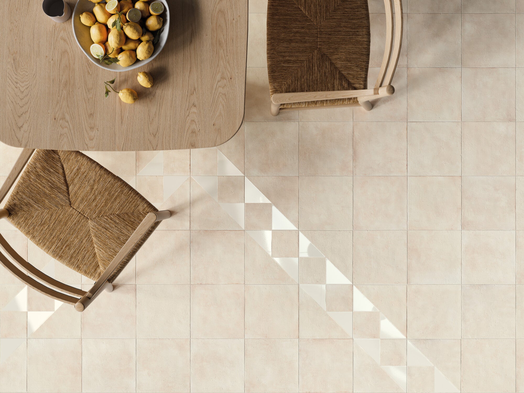 Carrelage décoratif Kora White décor White 22,3x22,3 cm