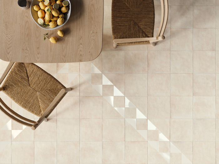 Carrelage décoratif Kora White décor White 22,3x22,3 cm