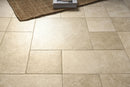 Carrelage extérieur effet pierre calcaire Pietre Leccese Almond antidérapant 20x40 cm