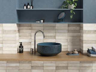 Carrelage effet zellige Lagoon Sand 6x24,6 cm