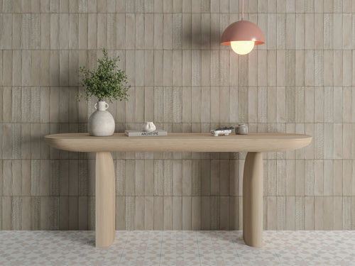 Carrelage imitation zellige LAGOON TAUPE 6x24 cm