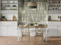 Carrelage imitation zellige LAGOON WHITE 6x24 cm