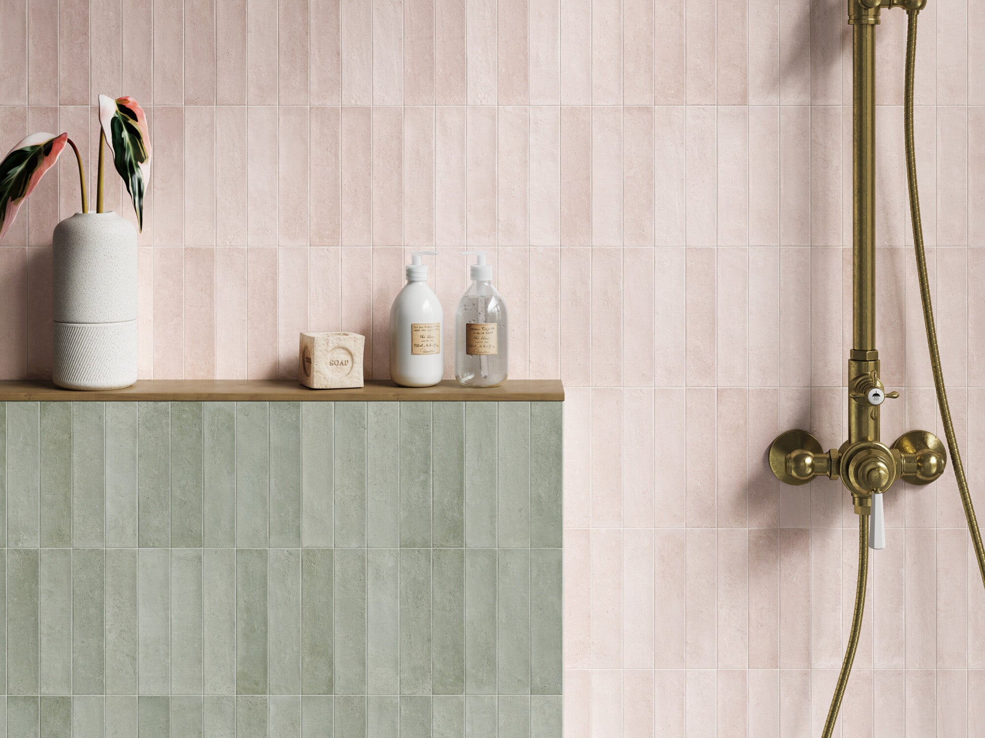 Carrelage imitation zellige 4,6x18.4 cm - LAND PINK 4,6x18.4 cm