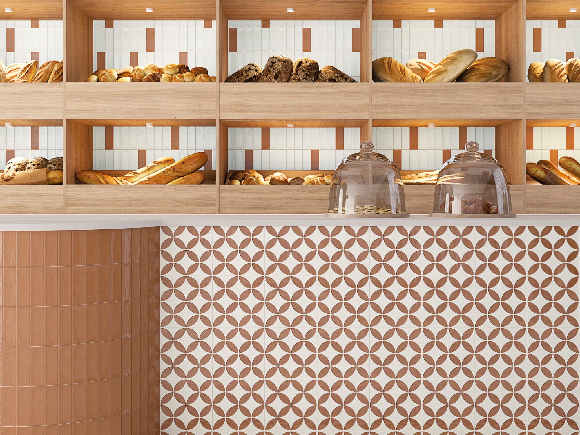 Mayari Clay Petal carrelage décoratif mat 22,3x22,3
