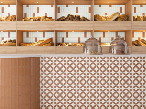 Mayari Clay Petal carrelage décoratif mat 22,3x22,3