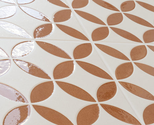 Mayari Clay Petal carrelage décoratif mat 22,3x22,3