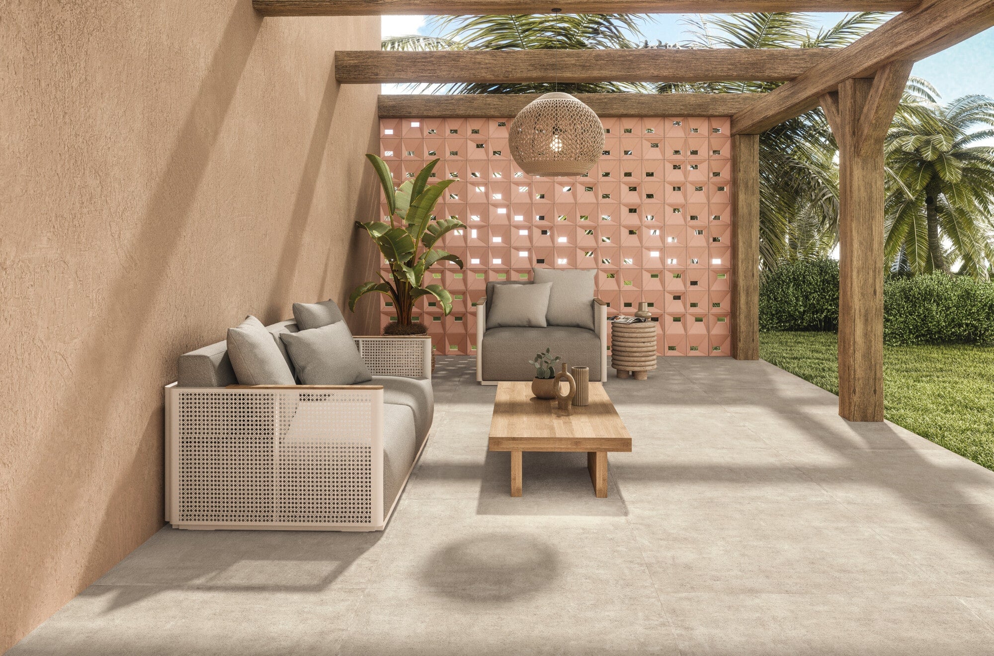 Carrelage imitation béton MERAKI SAND 90X90 cm
