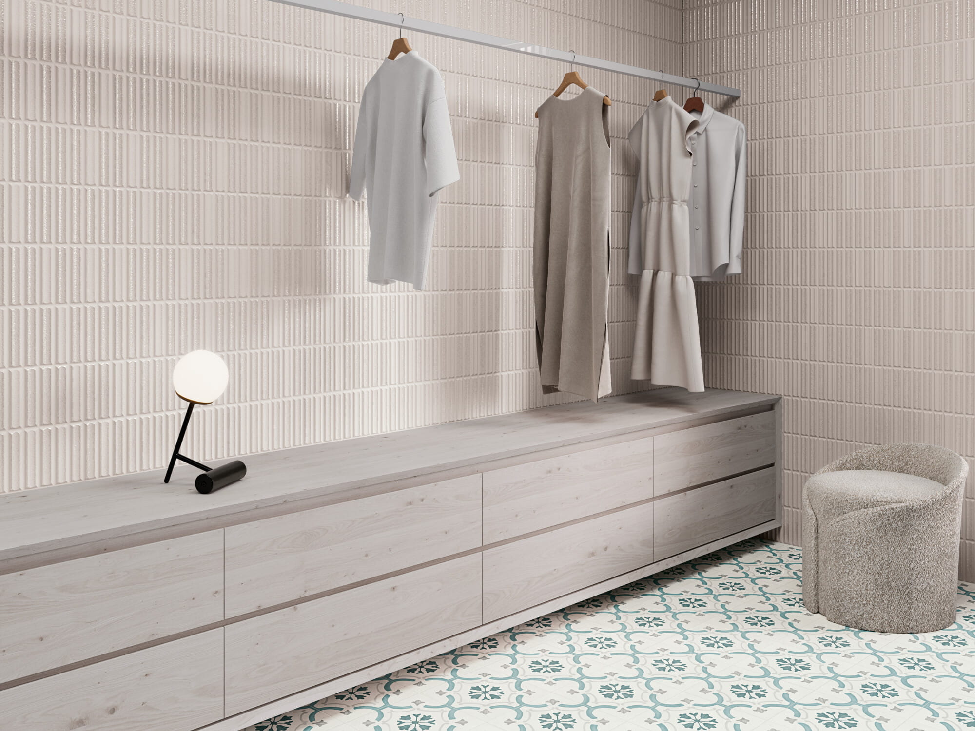 MOVES SILVER : carrelage mural texturé mat 20x40