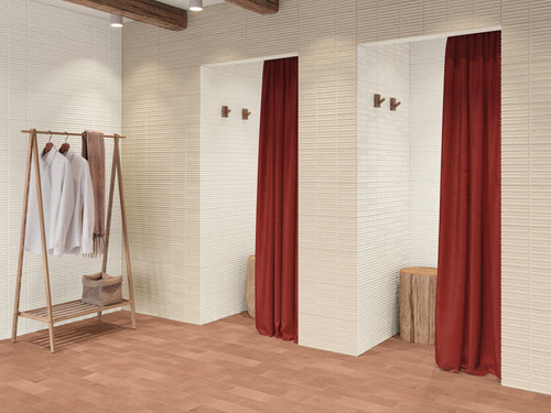 MOVES WHITE : carrelage mural texturé mat 20x40