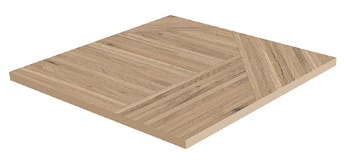 Dalle effet bois Natura Intreccio Castagno 2 cm 90x90 cm