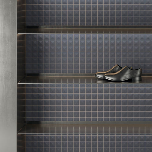 Faïence murale relief Pique Mosaic Anthracite 20x40 cm