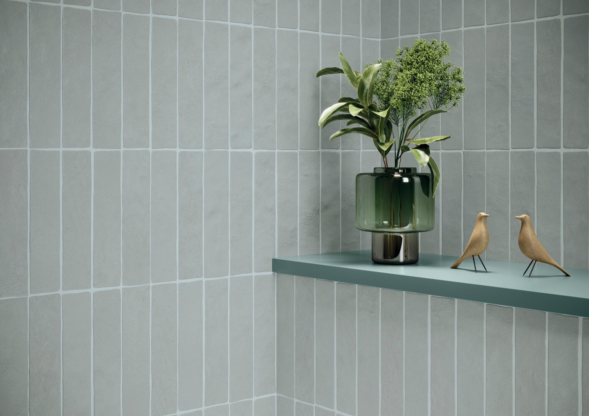 Carrelage effet zellige Rabat Green 6x24,6 cm