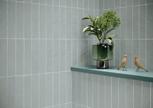 Carrelage effet zellige Rabat Green 6x24,6 cm