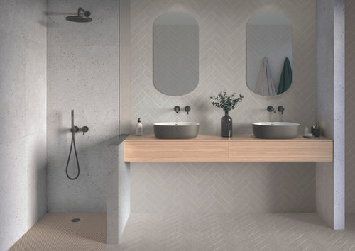 Carrelage effet zellige Rabat Silver 6x24,6 cm