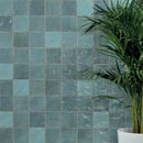 Carrelage imitation zellige RIAD AQUA 10x10 - 0.60 m² par boîte
