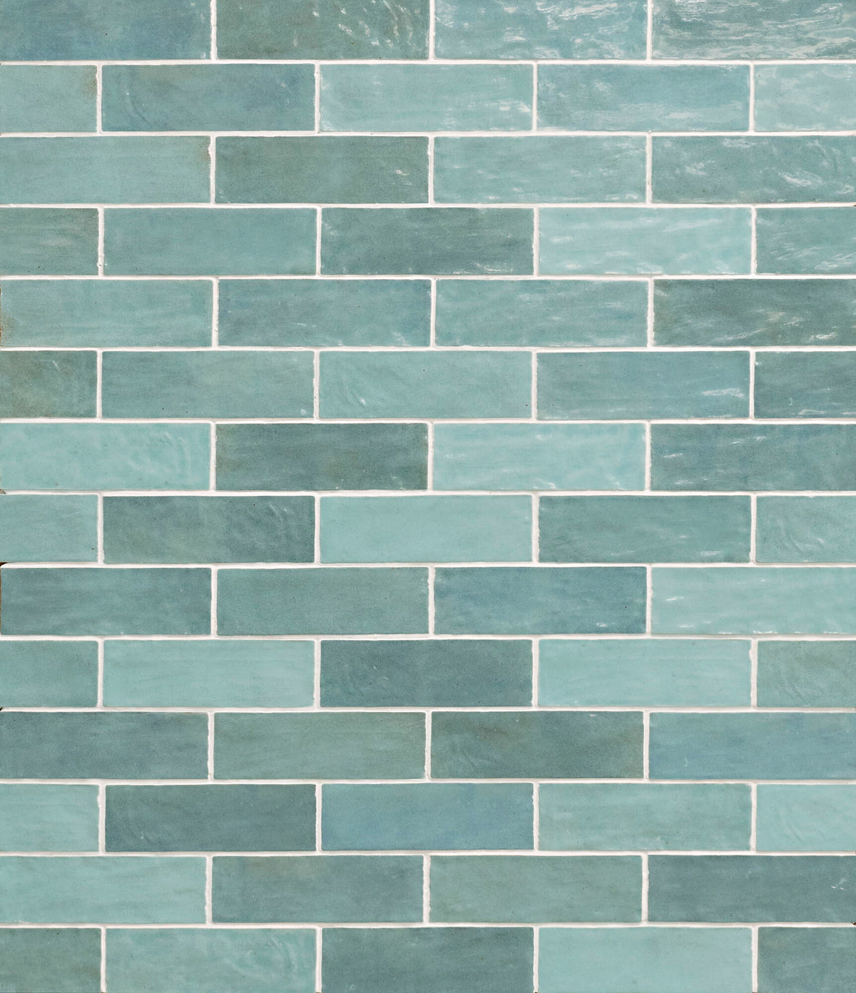 Riad Aqua – Faïence murale turquoise brillante 6,50x20 cm