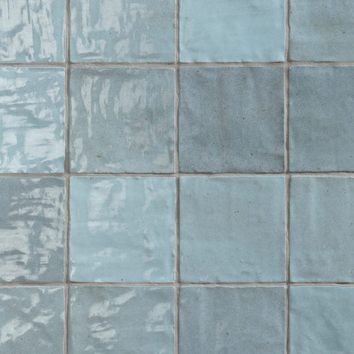 Carrelage imitation zellige RIAD SKY 10x10 - 0.60 m² par boîte