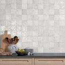 Carrelage imitation zellige RIAD WHITE 10x10 - 0.60 m² par boîte