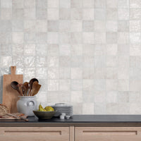 Carrelage imitation zellige RIAD WHITE 10x10 - 0.60 m² par boîte