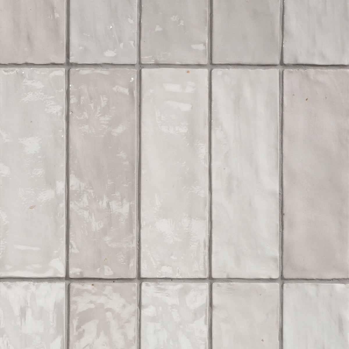 Riad White – Faïence murale blanche brillante 6,50x20 cm