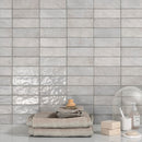 Carrelage imitation zellige RIAD WHITE 6.5x20 - 0.50 m² par boîte